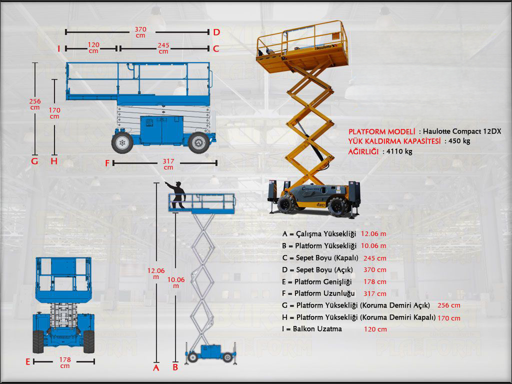 12 Metre Dizel Makasl� Platform