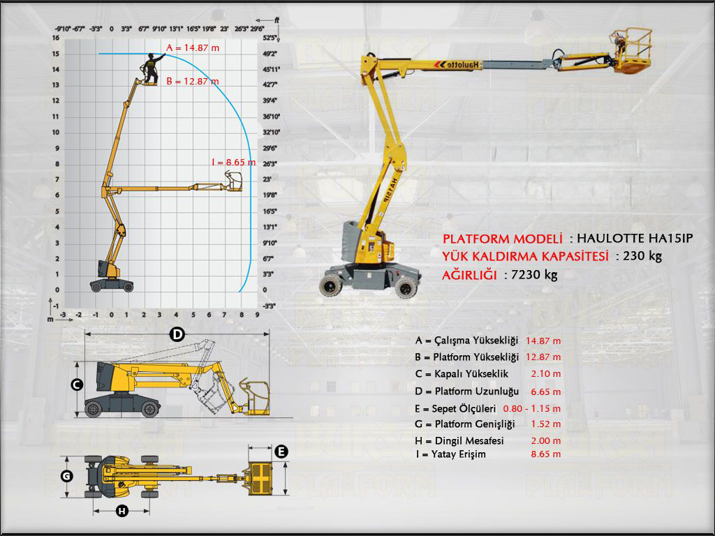 15 Metre Ak�l� Eklemli Platform